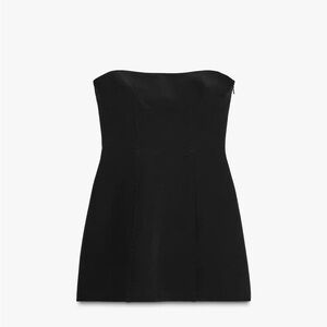 Zara Black Strapless Mini Dress
